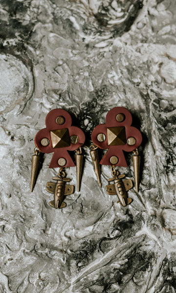 Fly high Wine Earrings
