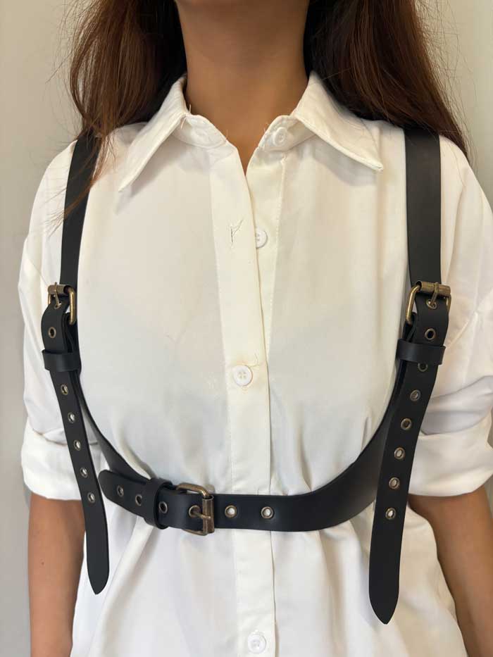 Black Leather Harness