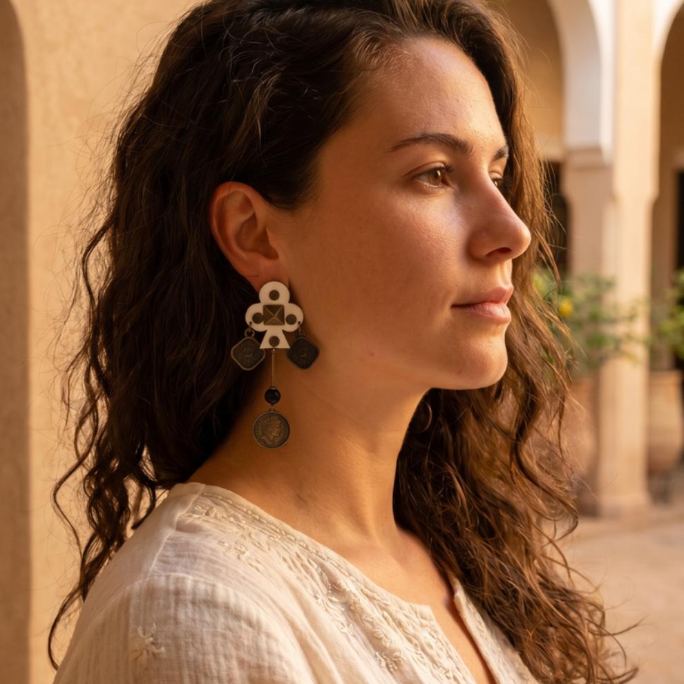 Spade Charm Earrings